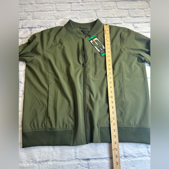 NWT Banana Republic Olive Green Bomber Jacket. Has Stretch. Size XL. - Picture 6 of 9